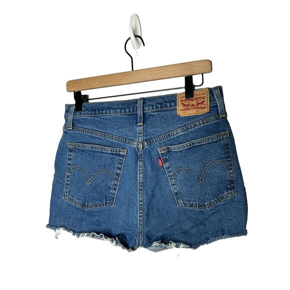 Levi's 501 denim jeans shorts sz 28 cut off button fly‎ - Picture 1 of 2